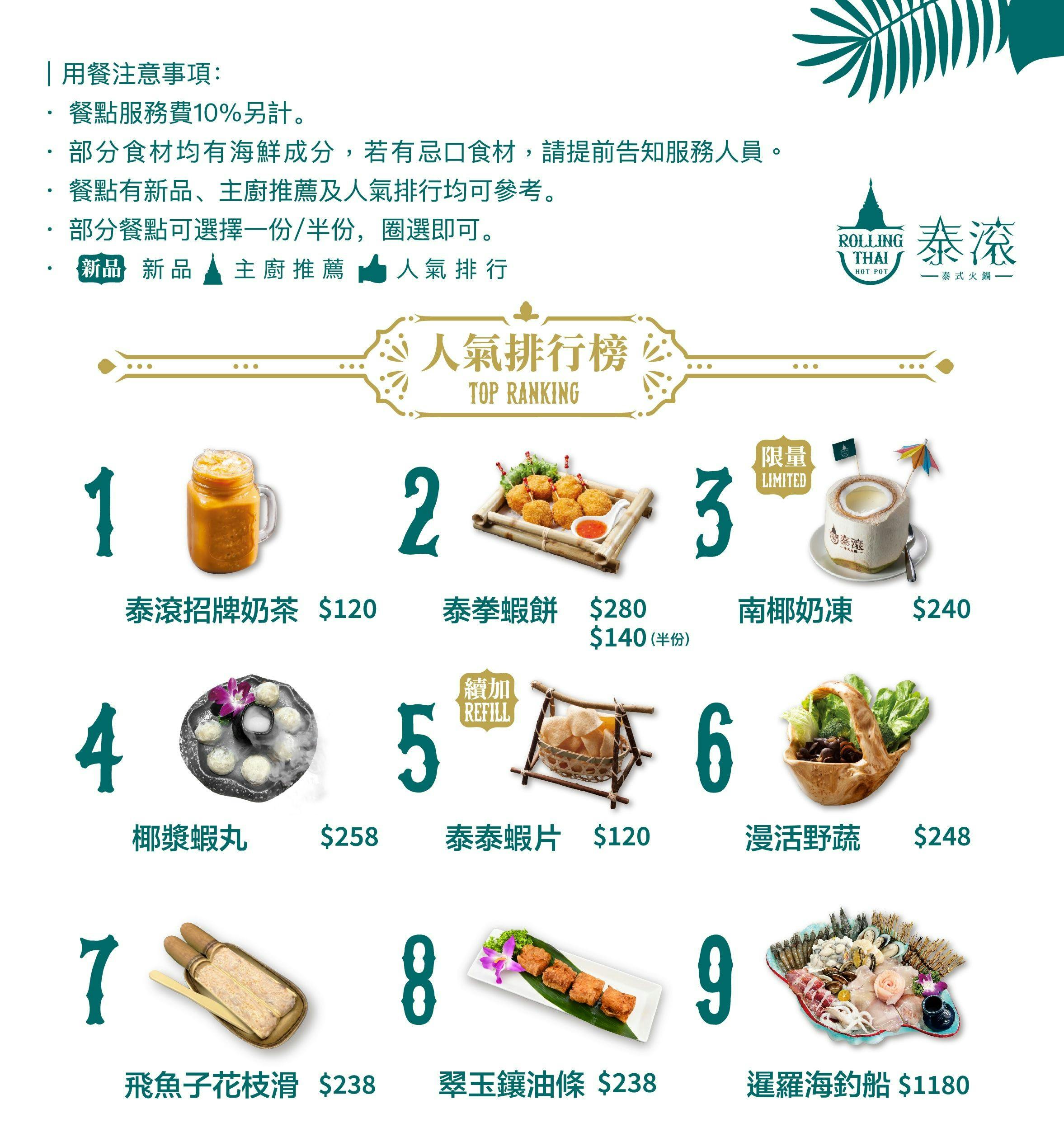 泰滾 Rolling Thai｜美食地圖 skmeats菜單