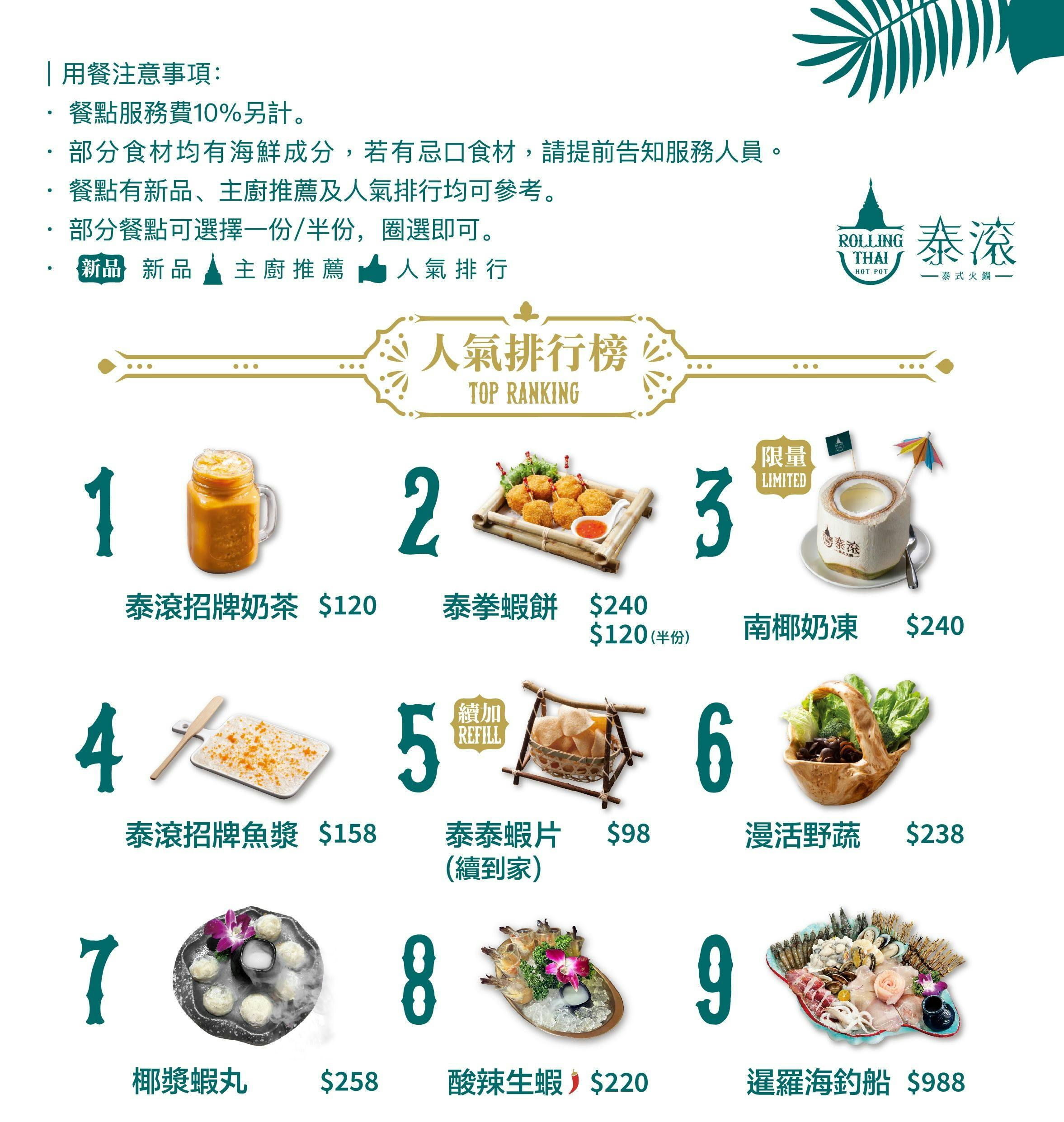 泰滾 Rolling Thai｜美食地圖 skmeats菜單