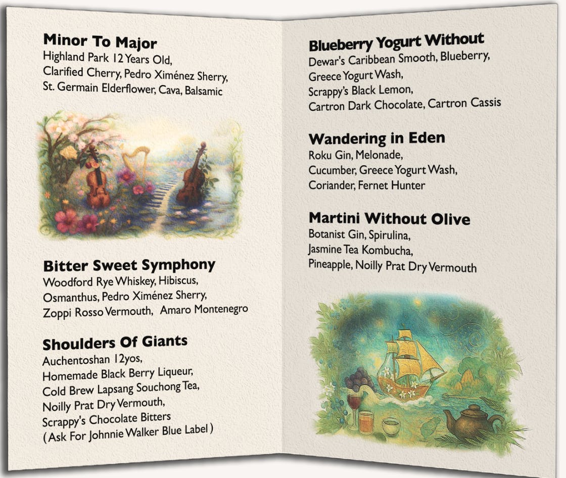 無向 Bar Without｜美食地圖 skmeats菜單