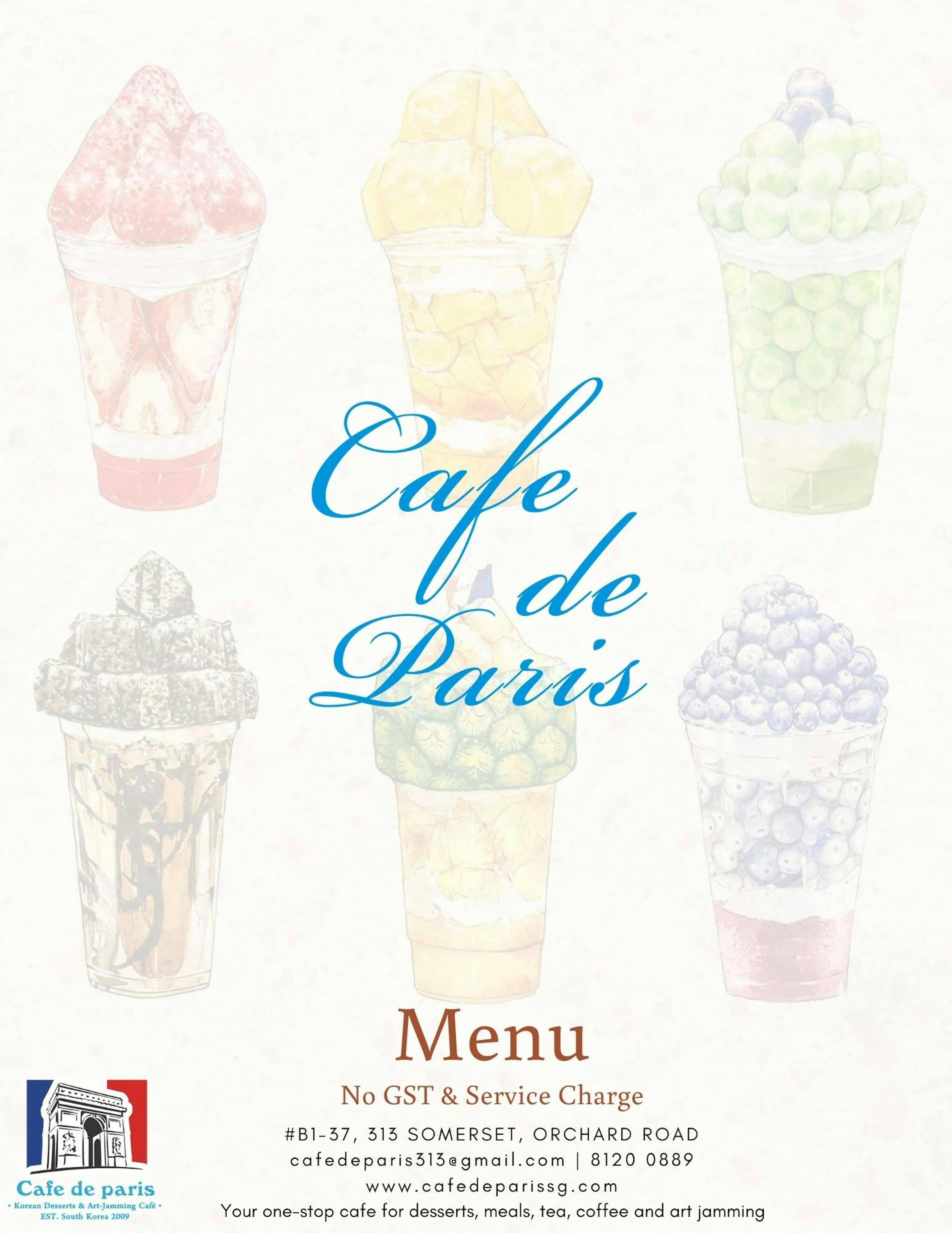 Café de Paris (Art Jamming Reservation) Book Now! inline online