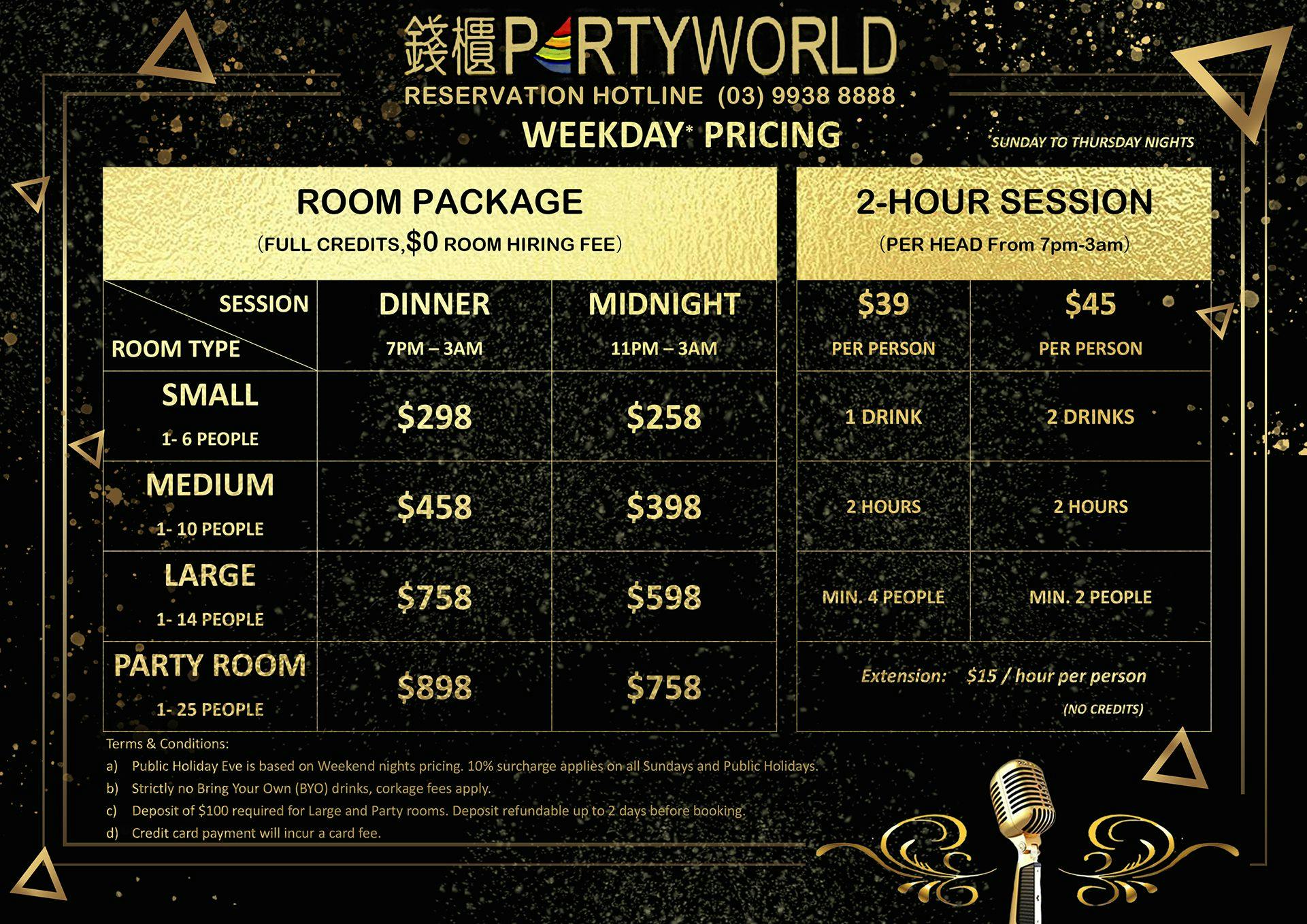 Party World Karaoke Book Now! inline online bookings