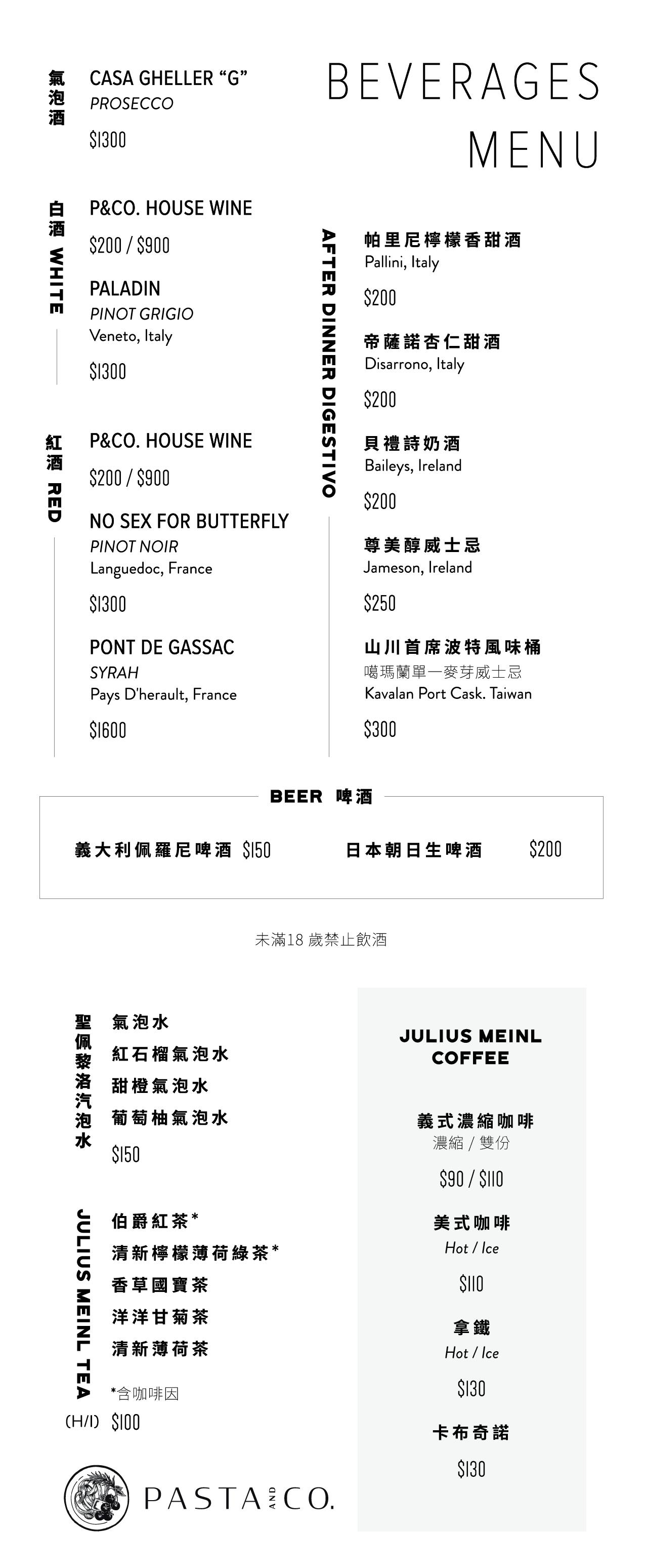 PASTA & CO. Book Now! inline online bookings