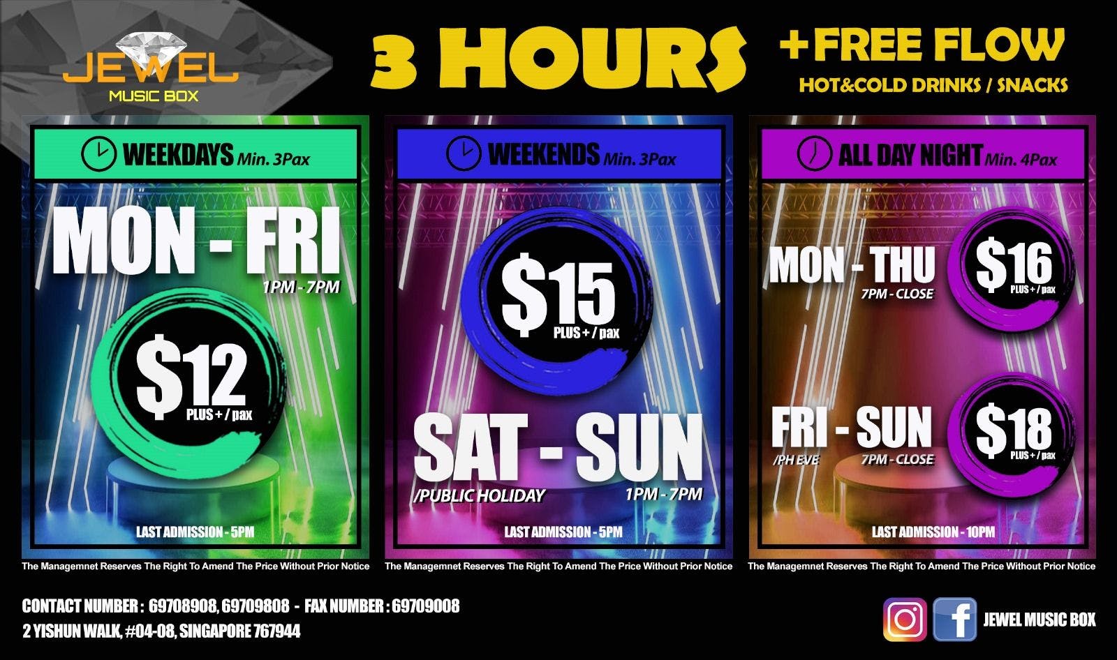 JEWEL Music Box Book Now! inline online bookings